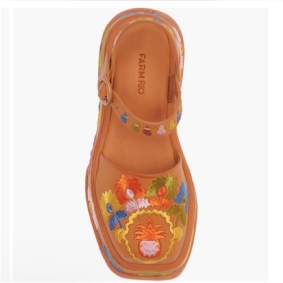 Farm Rio Leather Antwerp Closed Toe
Platform Sandals NEW - Picture 5 of 5